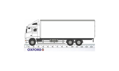 Oxford White Volvo FH Box Lorry 76VOL01BL Side