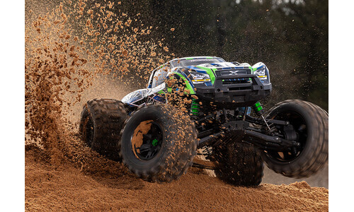 Traxxas X-Maxx 8S 4WD Brushless Monster Truck With Belted Tires Green Edition 77096-4 Action