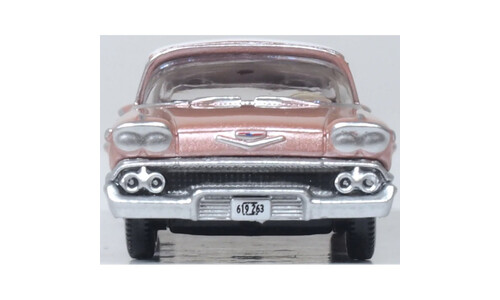 Oxford Chevrolet Impala Sport Coupe 1958 Cay Coral And White 87CIS58001 Front