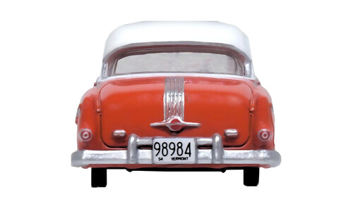 Oxford Coral Red/Winter White Pontiac Chieftan 4 Door 1954 87PC54004 Rear