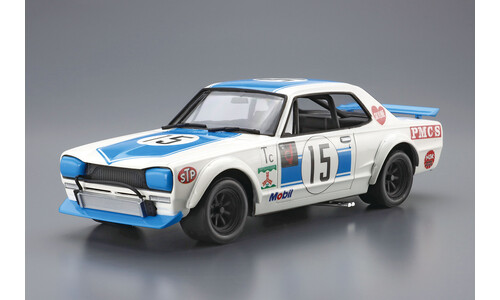 Aoshima HAKOSUKA GT-R 50 Glorious Wins In Memory Of Takahashi Kunimitsu A006487 Left Front