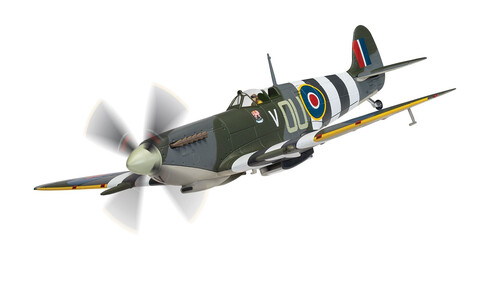 Corgi Supermarine Spitfire MkIXe, ML407, Sq Ldr John 'Johnnie' Houlton AA29103 Side