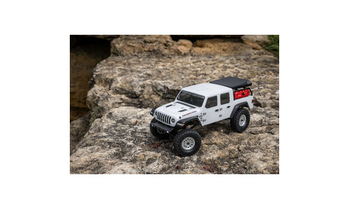 AXI00005V2T4 SCX24 Jeep Gladiator White Action